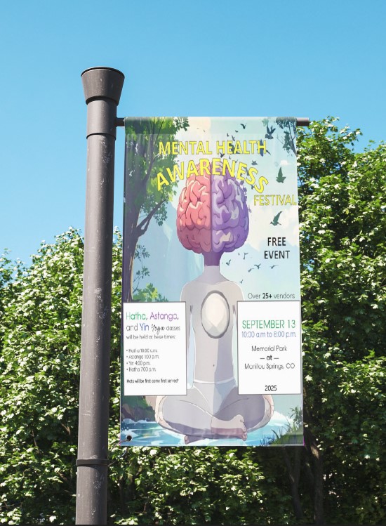 Mental Health Awareness Festival street banner