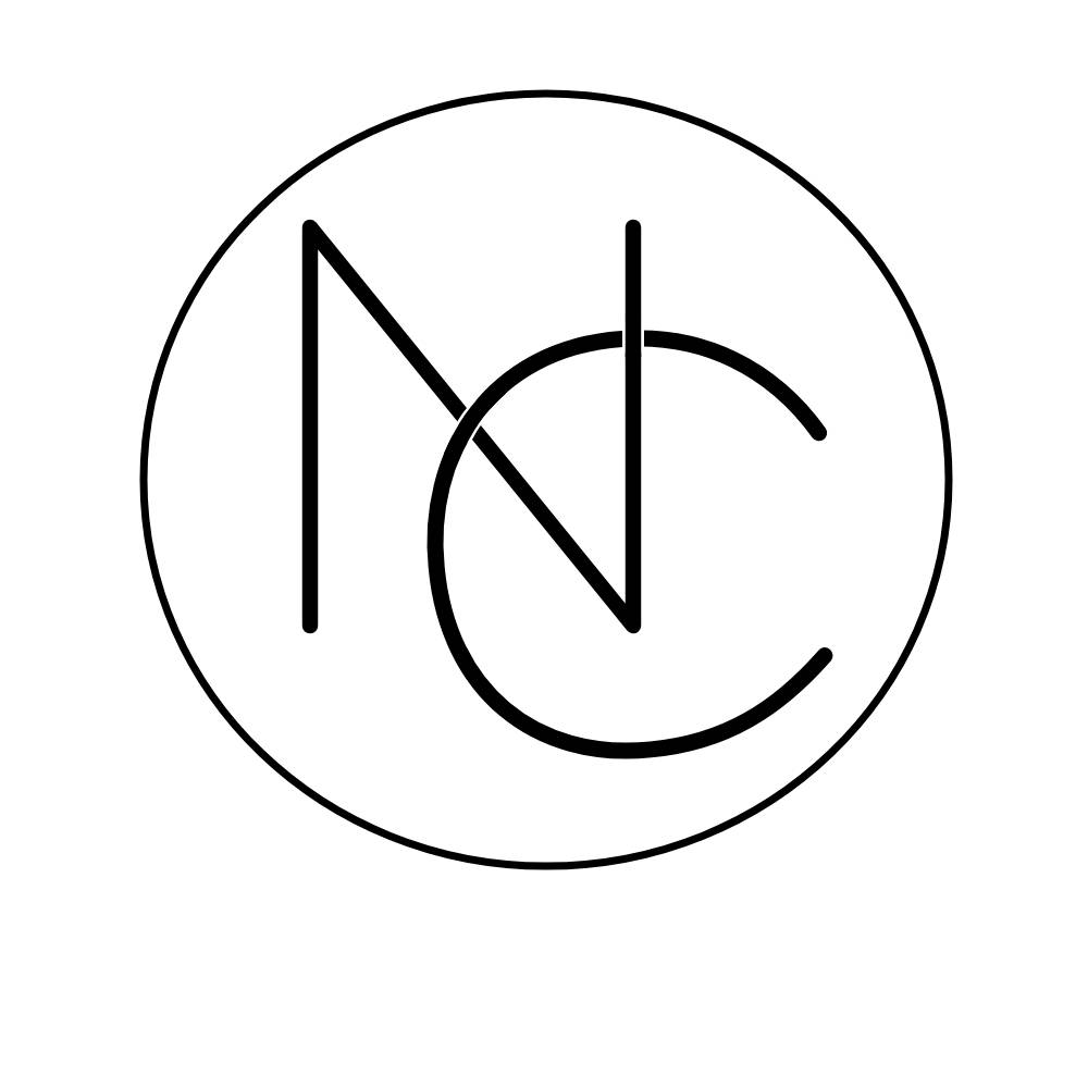Intertwined NC monogram line-art logo